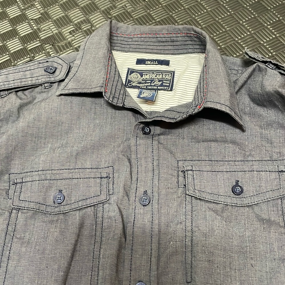 Blue long sleeve American Rag button down shirt size small